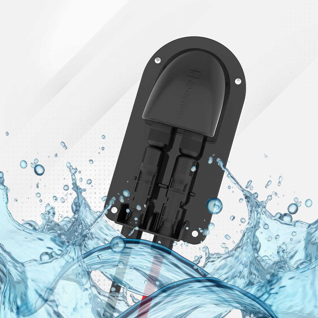 Solar Double Cable Entry Gland Box ABS for Marine, RV, Caravan, Boat